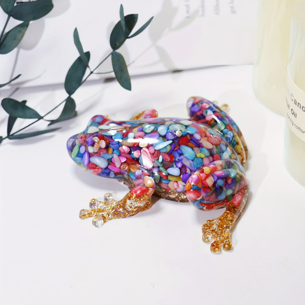 Sparkling Crystal Resin Frog Ornament - Indoor & Outdoor