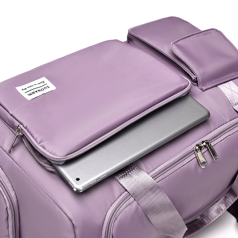 Large Capacity Nylon Travel Duffle Bag with Shoe Compartment | Gym & Weekender Bag