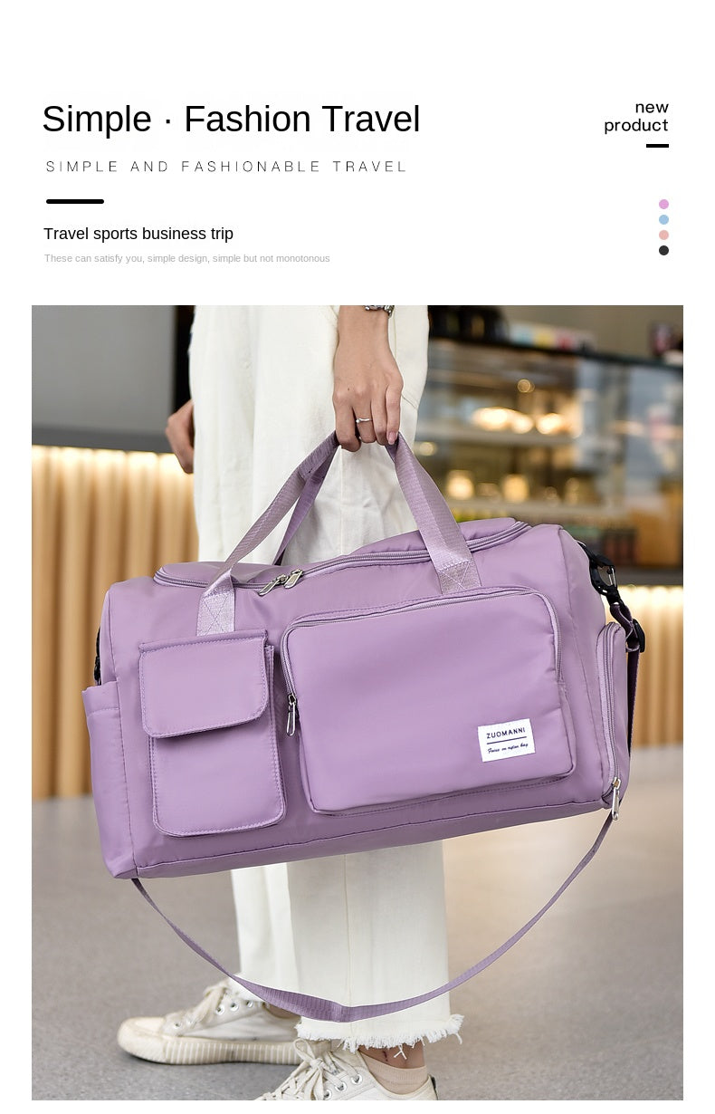 Large Capacity Nylon Travel Duffle Bag with Shoe Compartment | Gym & Weekender Bag