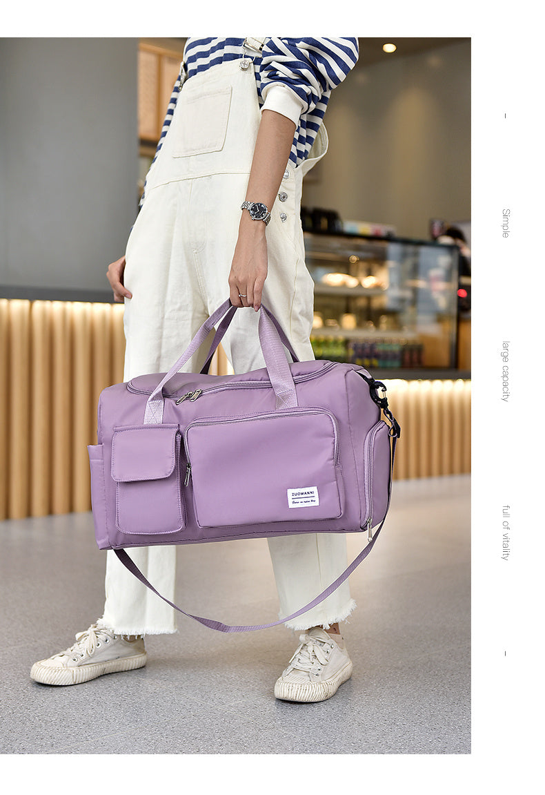 Large Capacity Nylon Travel Duffle Bag with Shoe Compartment | Gym & Weekender Bag