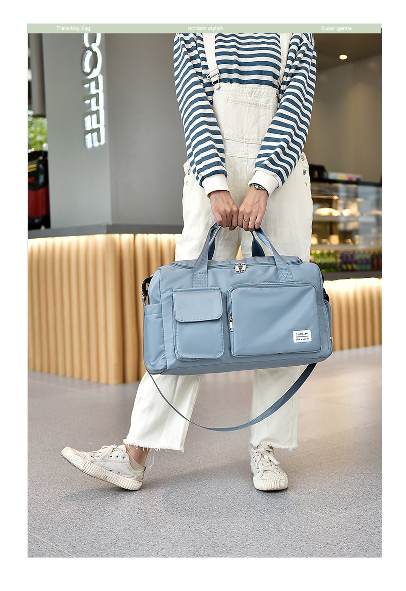 Large Capacity Nylon Travel Duffle Bag with Shoe Compartment | Gym & Weekender Bag