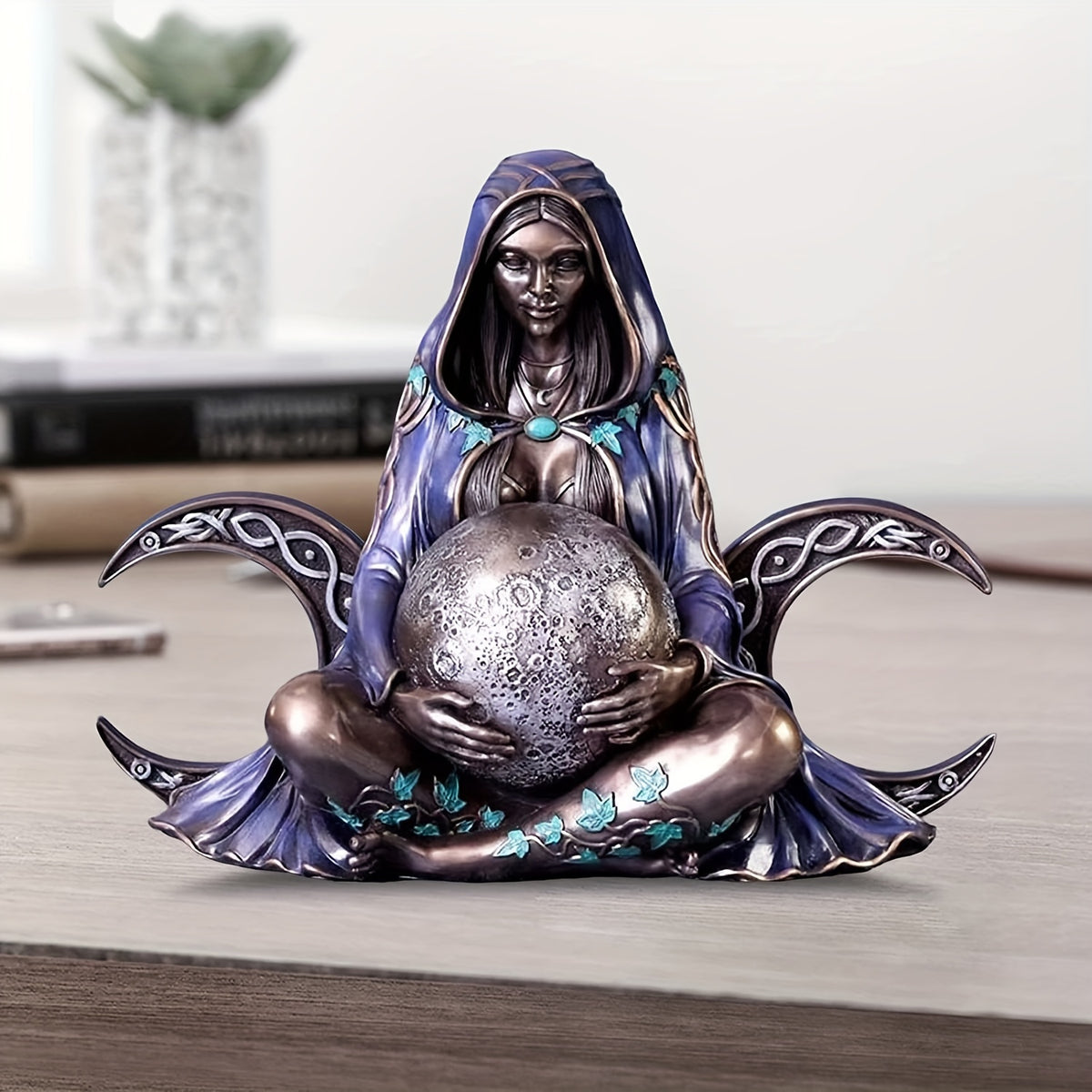 1pc, Mother Earth Art Statue, Millennial Gaia Goddess Ornament Figurines Sculptures, Mother Earth Figurine, Gaia Goddess Statue Zen Decor, Pagan Wiccan Home Decor, Women Gift, Arts Decor