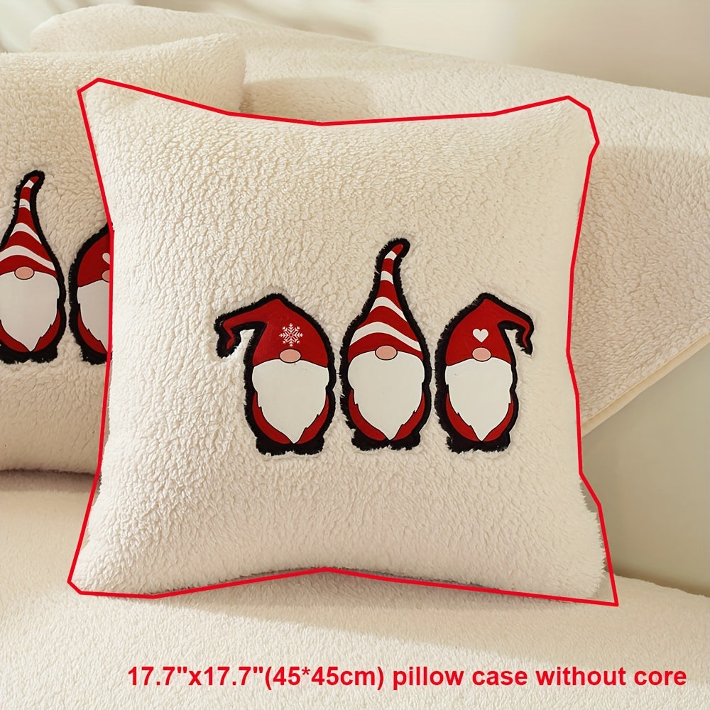 Christmas Decorations Sherpa Fleece Sofa Cover - Thickened Warmly, Soft Plush Fabric, Living Room Sofa Couch Protector, Cozy Winter Home Decor