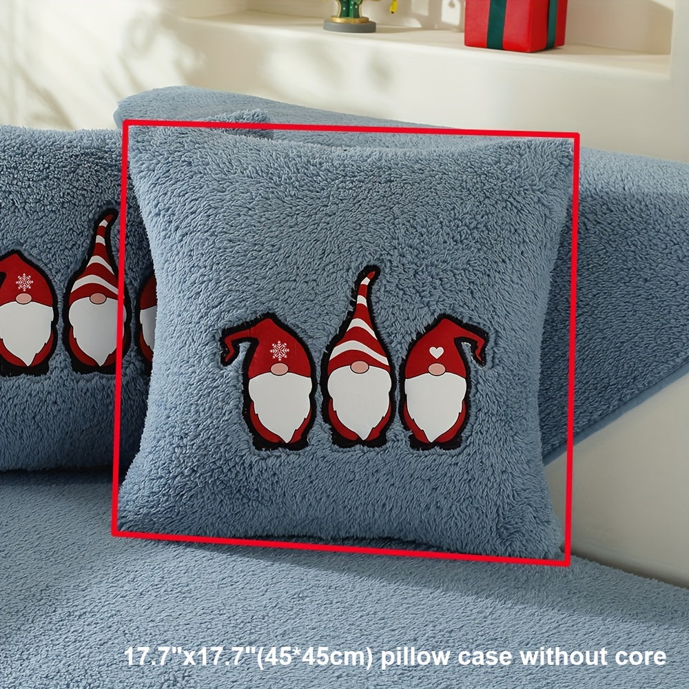 Christmas Decorations Sherpa Fleece Sofa Cover - Thickened Warmly, Soft Plush Fabric, Living Room Sofa Couch Protector, Cozy Winter Home Decor