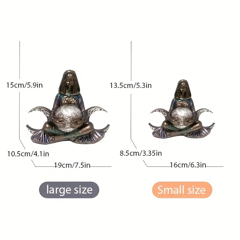 1pc, Mother Earth Art Statue, Millennial Gaia Goddess Ornament Figurines Sculptures, Mother Earth Figurine, Gaia Goddess Statue Zen Decor, Pagan Wiccan Home Decor, Women Gift, Arts Decor