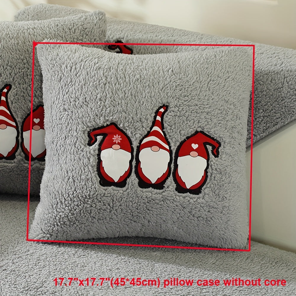 Christmas Decorations Sherpa Fleece Sofa Cover - Thickened Warmly, Soft Plush Fabric, Living Room Sofa Couch Protector, Cozy Winter Home Decor