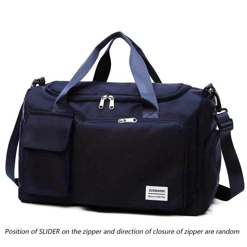 Large Capacity Nylon Travel Duffle Bag with Shoe Compartment | Gym & Weekender Bag
