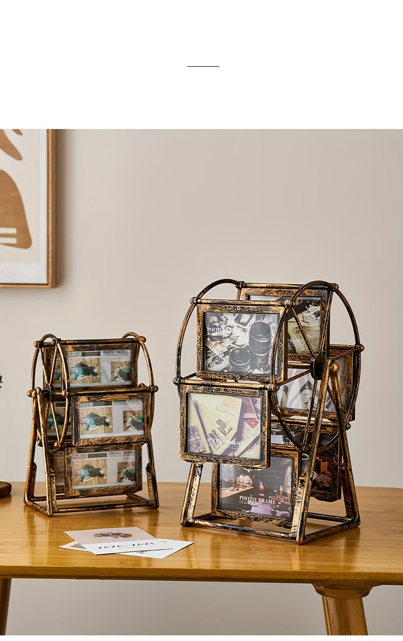 Vintage Oblong Picture Frame - Tabletop Photo Display | Vertical Orientation