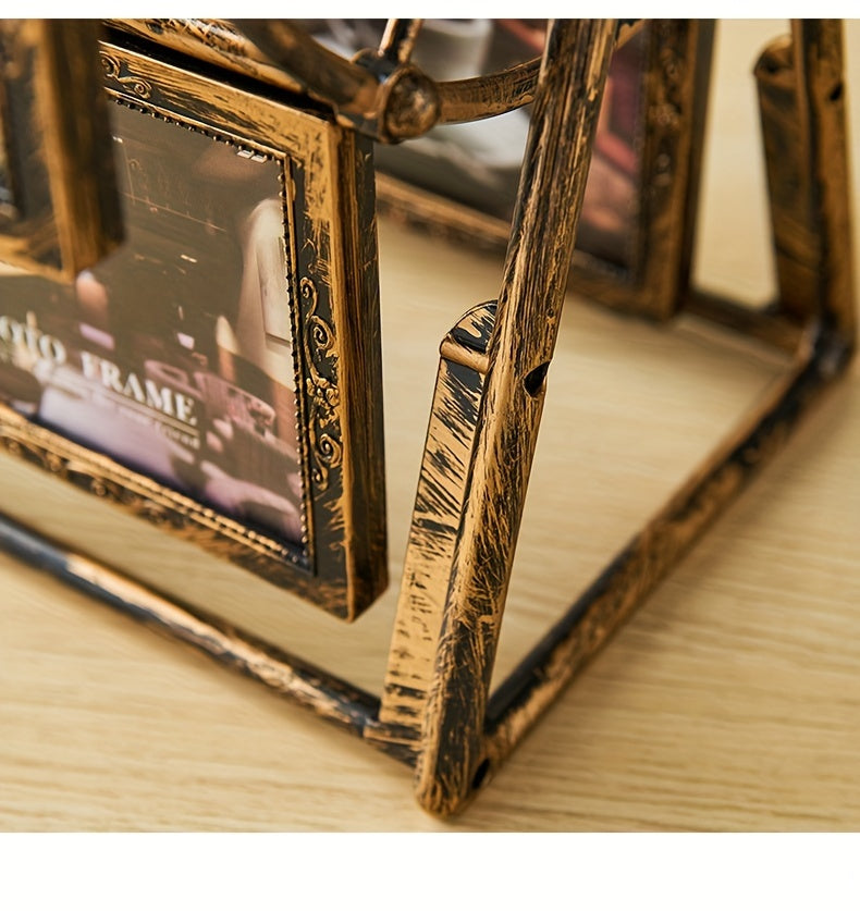 Vintage Oblong Picture Frame - Tabletop Photo Display | Vertical Orientation