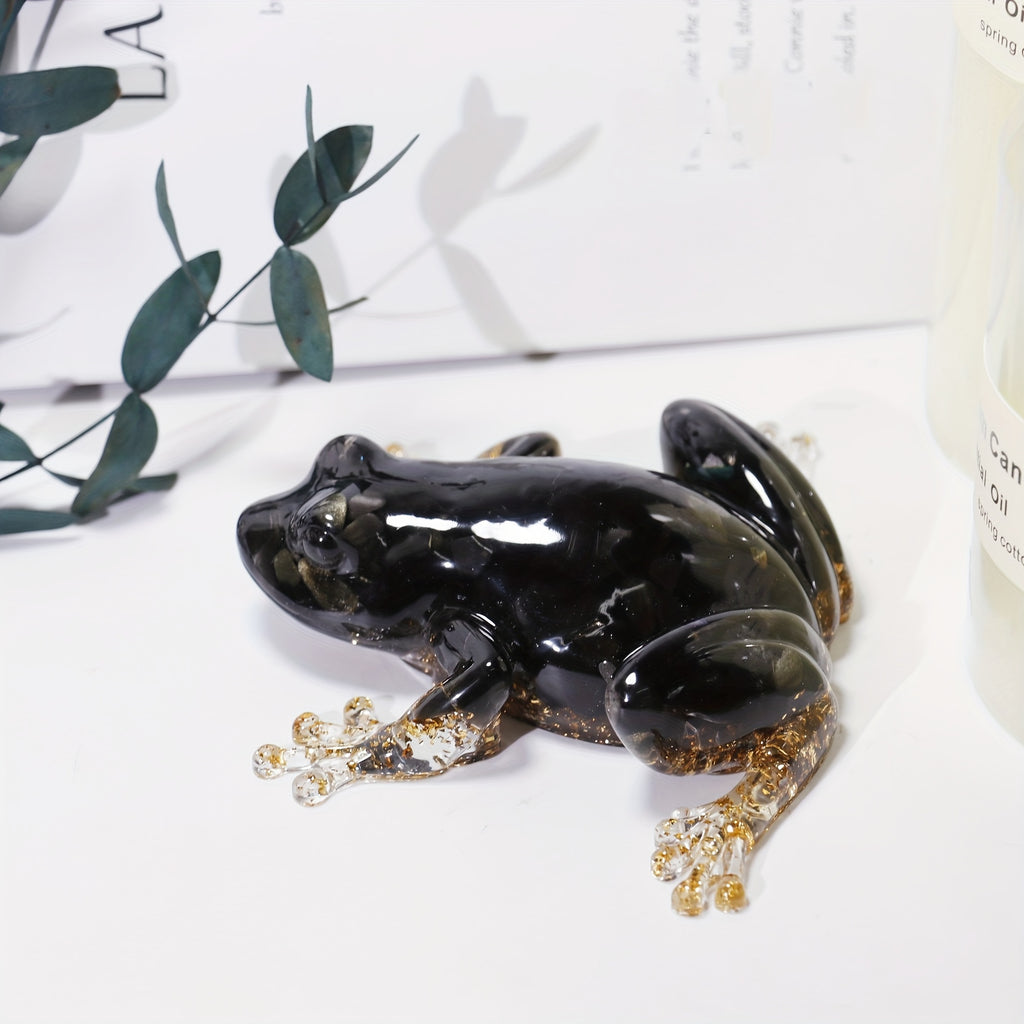 Sparkling Crystal Resin Frog Ornament - Indoor & Outdoor