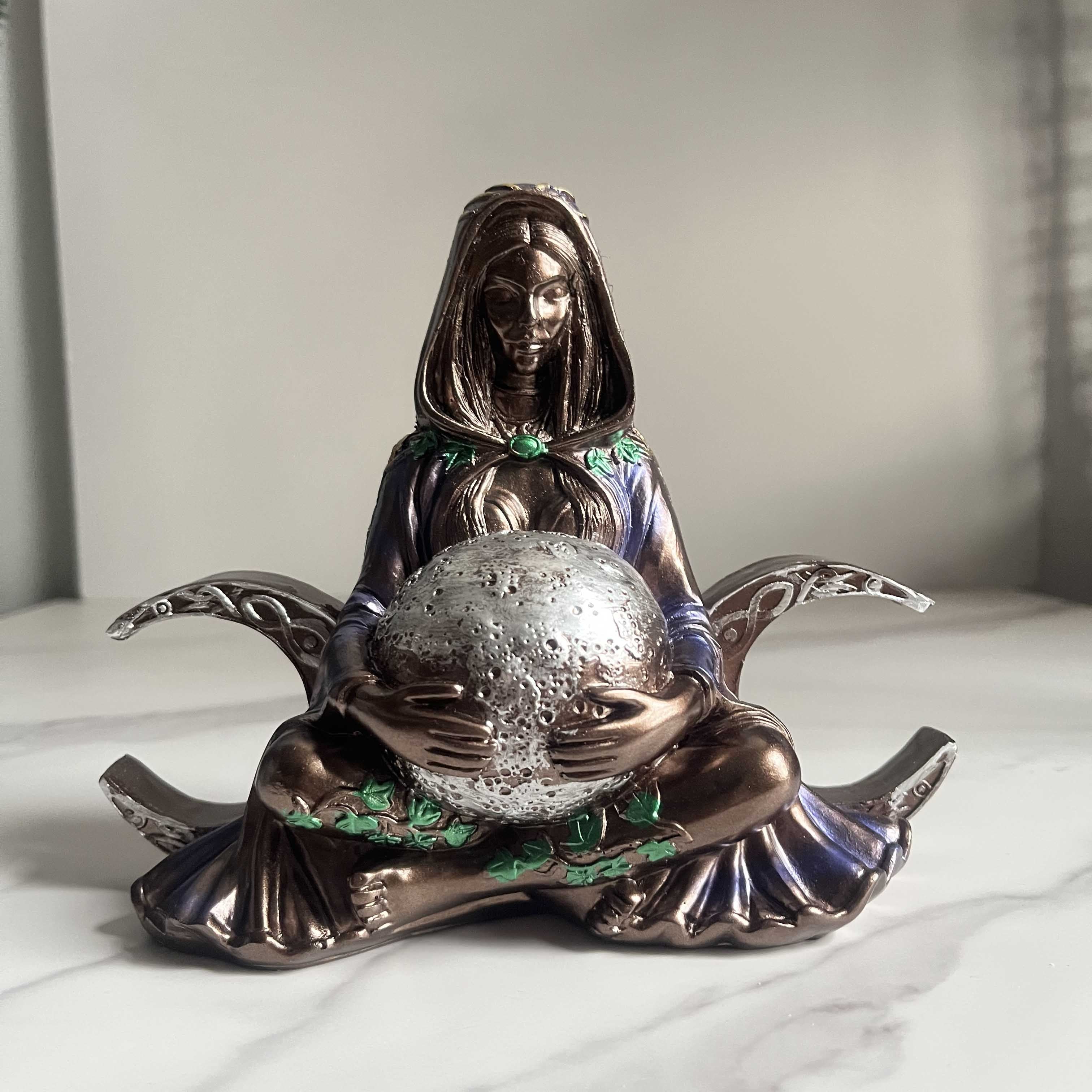 1pc, Mother Earth Art Statue, Millennial Gaia Goddess Ornament Figurines Sculptures, Mother Earth Figurine, Gaia Goddess Statue Zen Decor, Pagan Wiccan Home Decor, Women Gift, Arts Decor