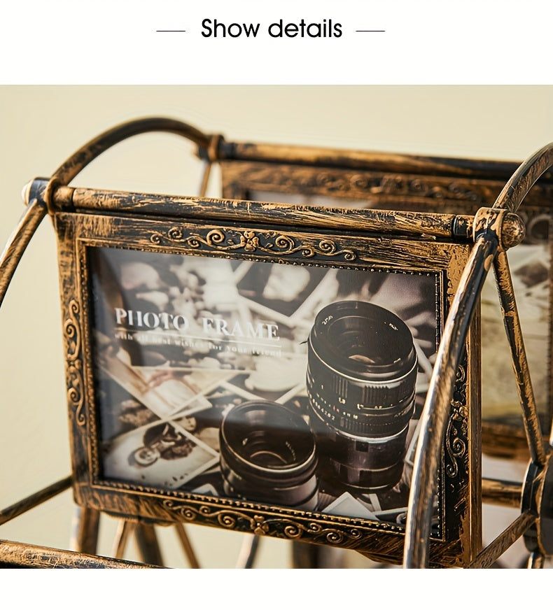 Vintage Oblong Picture Frame - Tabletop Photo Display | Vertical Orientation