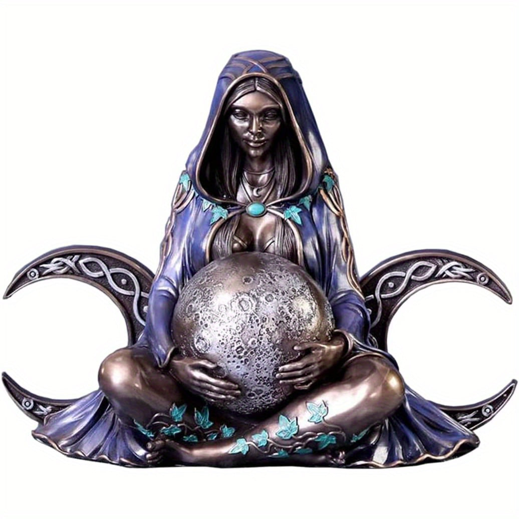 1pc, Mother Earth Art Statue, Millennial Gaia Goddess Ornament Figurines Sculptures, Mother Earth Figurine, Gaia Goddess Statue Zen Decor, Pagan Wiccan Home Decor, Women Gift, Arts Decor