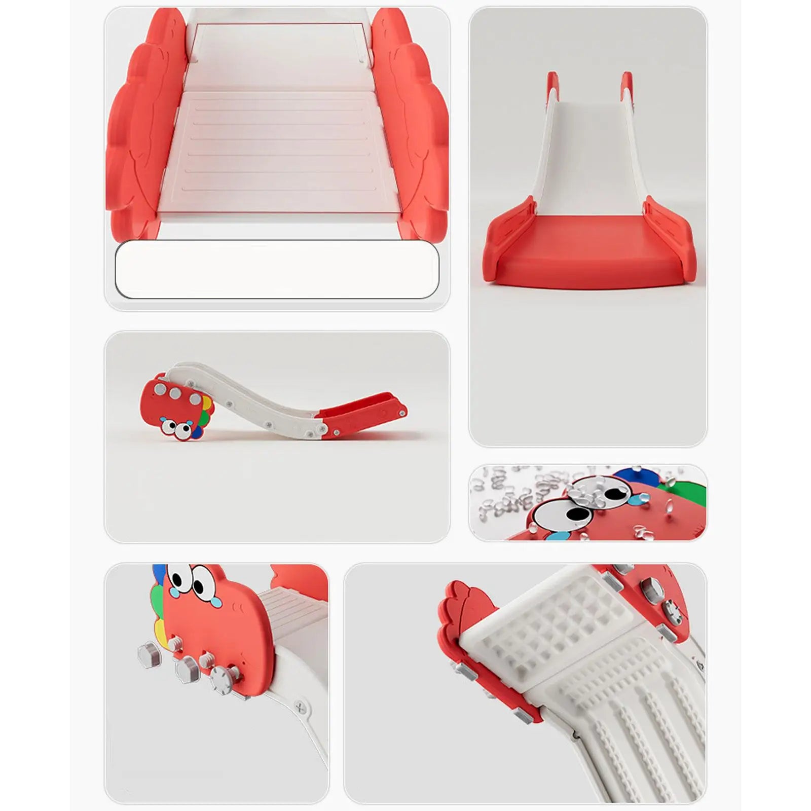 Kids Slide for Toddlers Ages 1-6 - 155cm Indoor/Outdoor Climber Playset with Anti-Slip Base