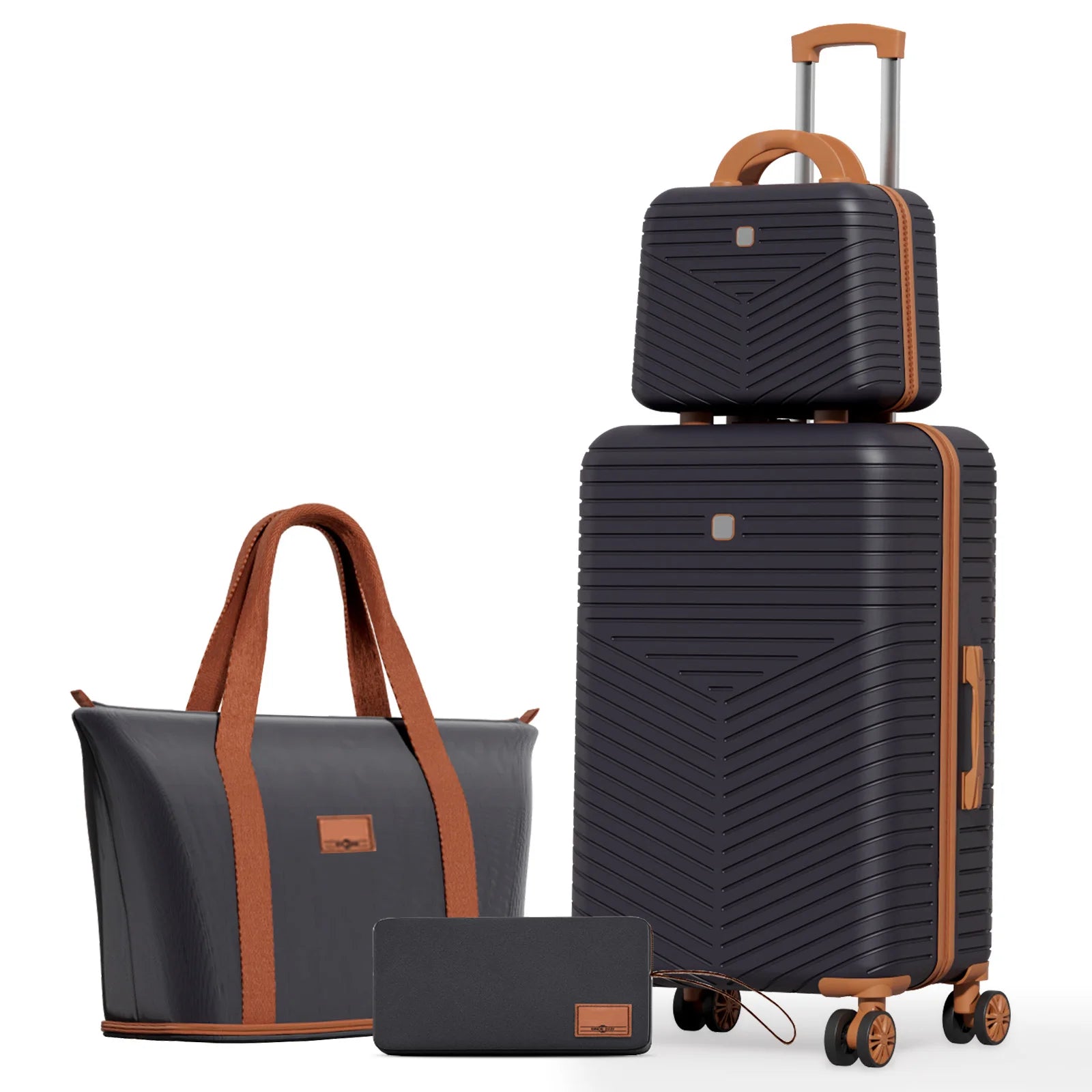 4/6 Piece Luggage Set with Spinner Wheels & TSA Lock, Carry on Luggage Hardshell ABS+PC, Travel Collection Suitcases Sets