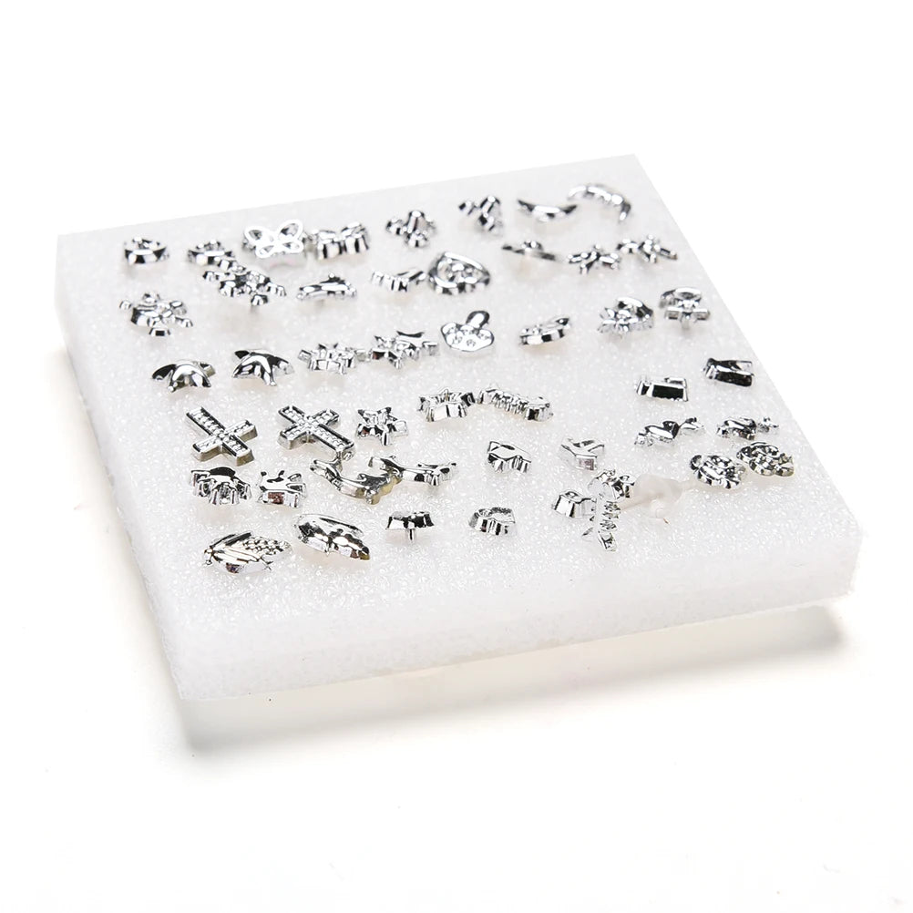 24 Pairs/Set Unisex Mix Styles Stud Earrings For Women Men Plastic Plated Stud Earrings Fashion Jewelry Wholesale