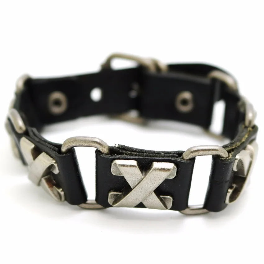 New Accessories For Men And Women  Retro Casual leather Bracelet Men Fashion Punk Bracelet Bracelet