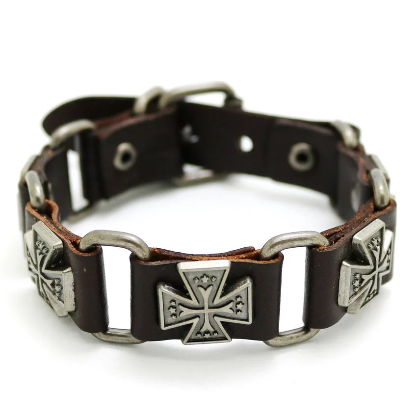 New Accessories For Men And Women  Retro Casual leather Bracelet Men Fashion Punk Bracelet Bracelet