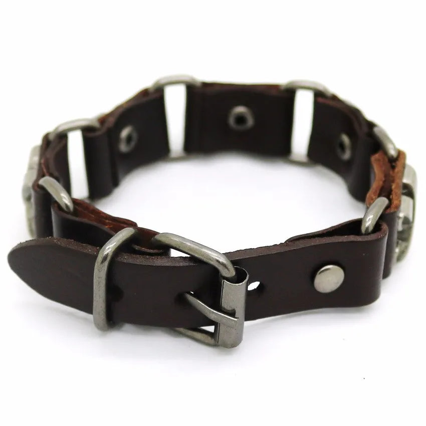 New Accessories For Men And Women  Retro Casual leather Bracelet Men Fashion Punk Bracelet Bracelet