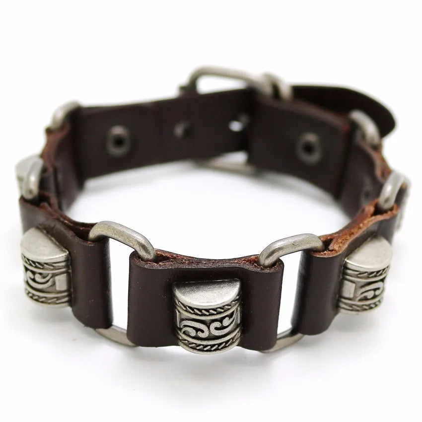New Accessories For Men And Women  Retro Casual leather Bracelet Men Fashion Punk Bracelet Bracelet
