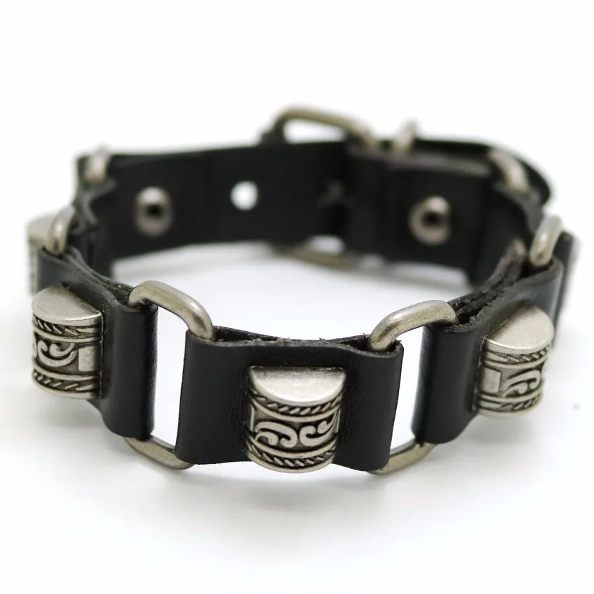 New Accessories For Men And Women  Retro Casual leather Bracelet Men Fashion Punk Bracelet Bracelet
