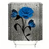 Waterproof Shower Curtain with 12 Hooks - Modern Digital Print Polyester Bathroom Curtain