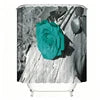 Waterproof Shower Curtain with 12 Hooks - Modern Digital Print Polyester Bathroom Curtain