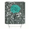 Waterproof Shower Curtain with 12 Hooks - Modern Digital Print Polyester Bathroom Curtain