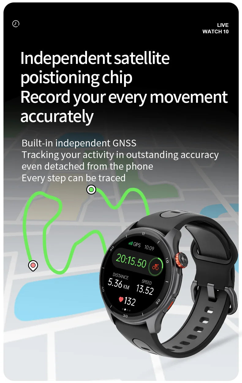 GPS Fitness Tracking Sports Watch - 50+ Workout Modes for Swimming, Running & More