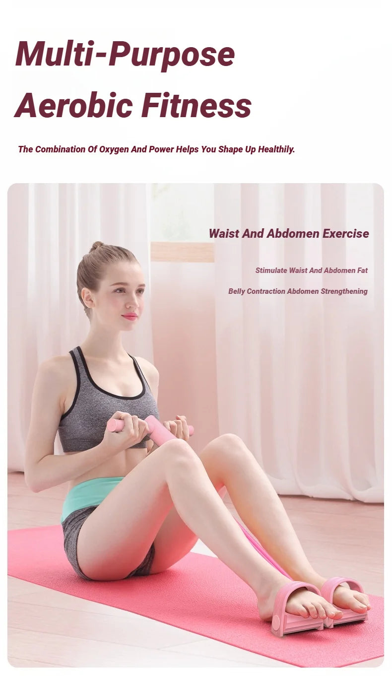 Four-Tube Tensioner Multi-Functional Household Fitness Yoga Abdominal Strengthening Elastic Band Tension Rope Sit-Up Assistive
