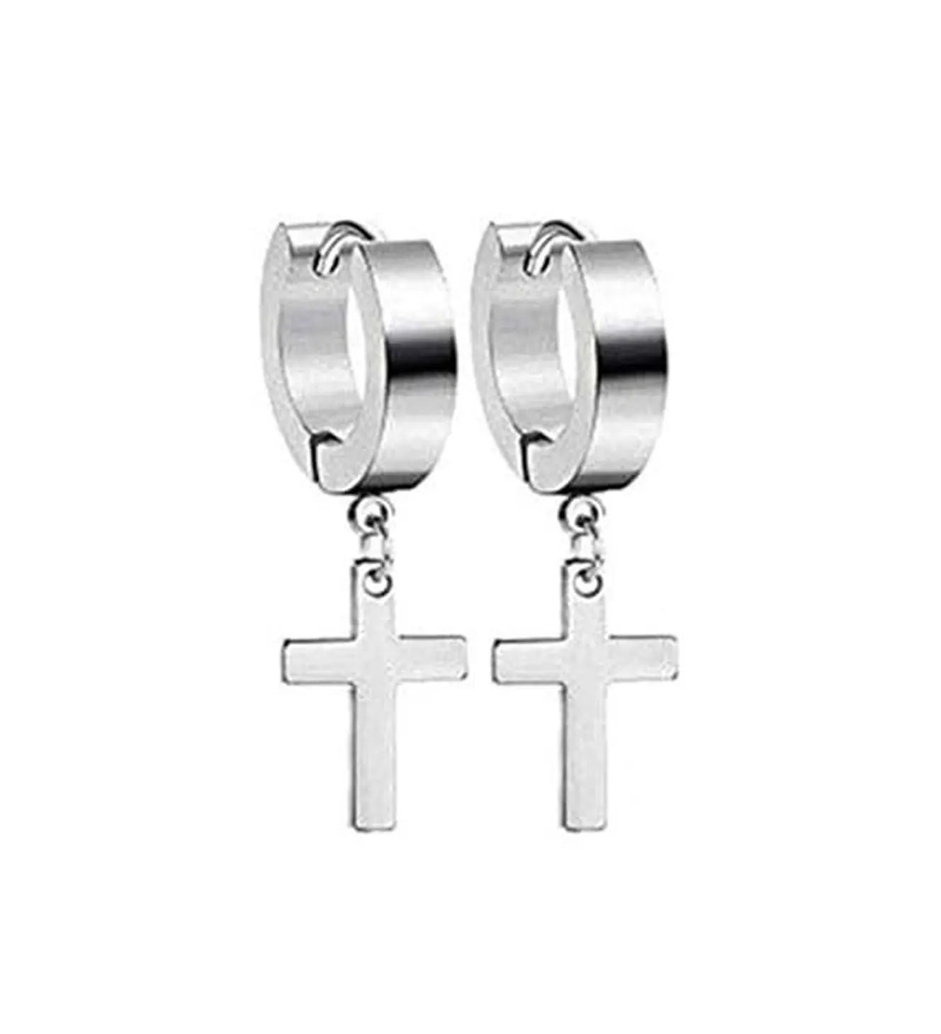 18 Pairs Earrings for Men: Stainless Steel Mens Earrings Stud Cross Dangle Hoop Earrings Set Jewelry Gift for Men Women