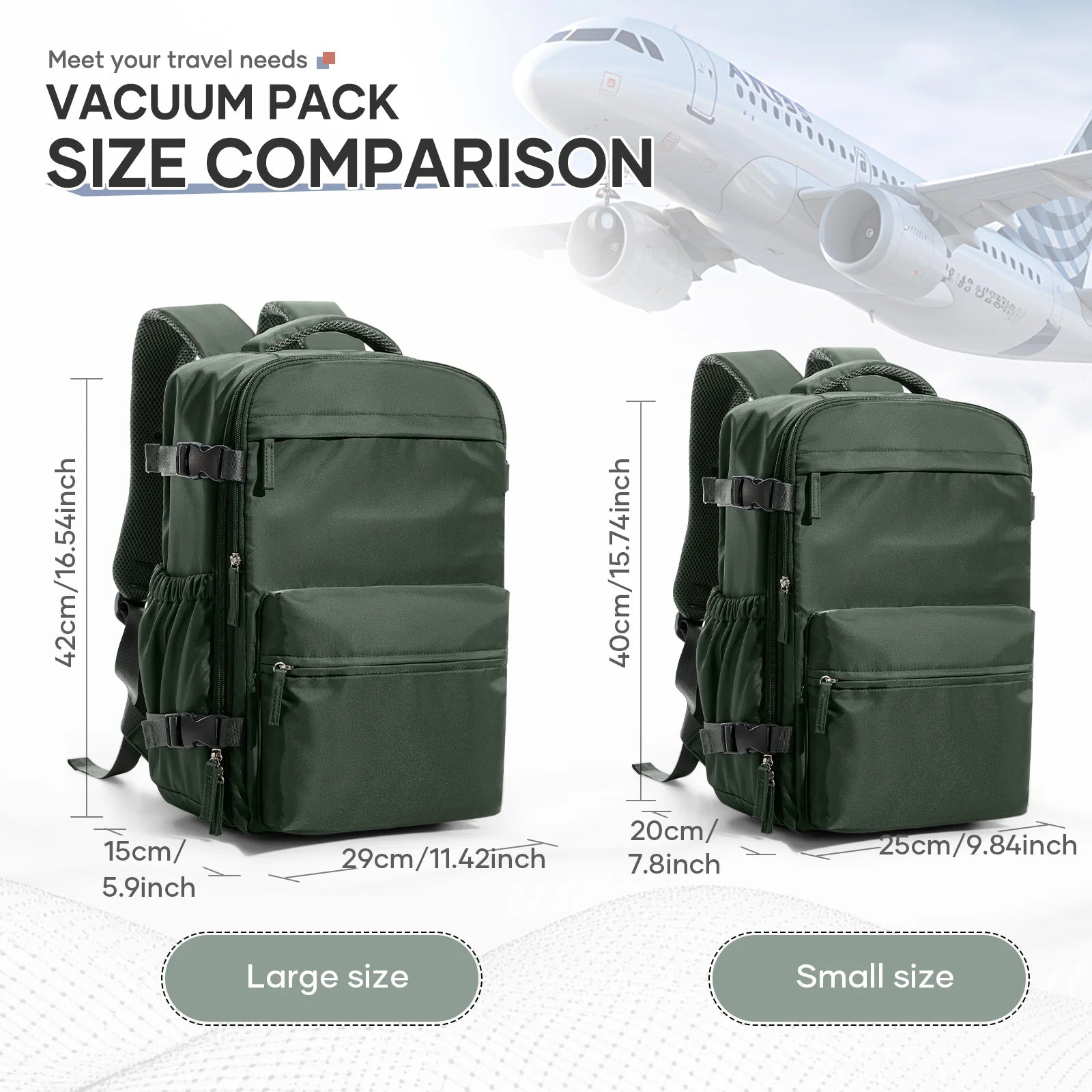 Travel Backpack Airbag 43x29x15 Cabin Bag Airplane, Ryanair 40x25x20 Electric Air Vacuum Backpack Hand Luggage, Durable Backpack