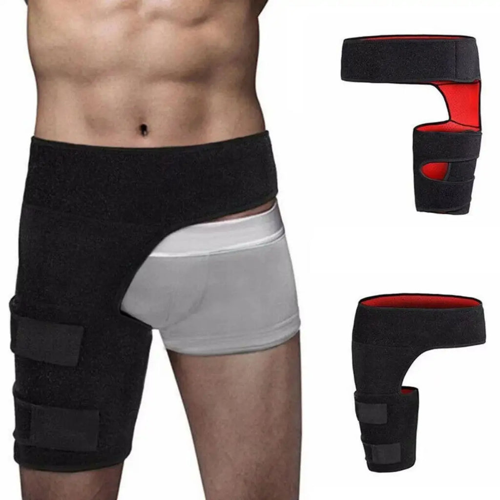 Hip Brace Thigh Compression Sleeve, Hamstring & Groin Compression Support Wrap for Hip Pain Relief, Sciatica, Quad Muscle Strains