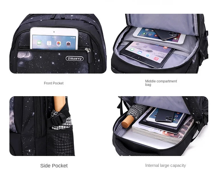 Kids School Bag With Wheels Rolling Backpack for Boy Wheeled School Bag 6 Wheels Trolley Bookbag Carry on Luggage with Lunch Bag