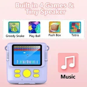 kids camera instant print 1080P Portable Kids Camera with  32GB Card3 and Rolls Photo Paper , Perfect Gift for Toddlers