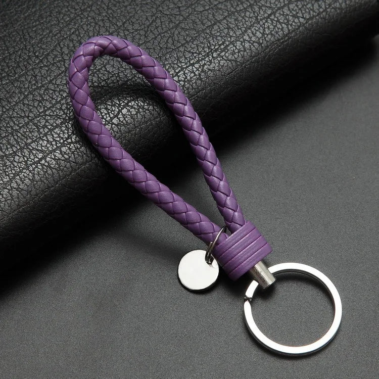 Stylish PU Leather Braided Woven Keychain Bag Pendant - A Perfect Gift for Men and Women!