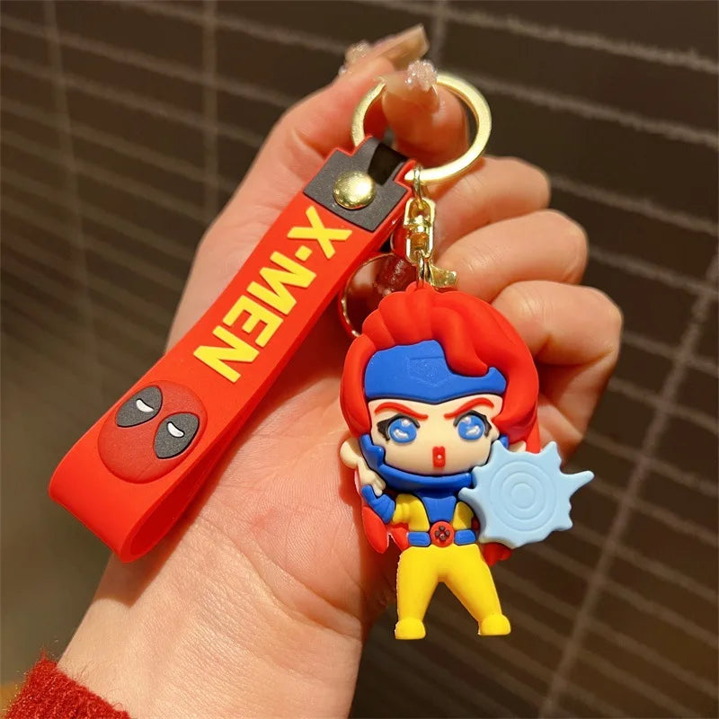 Creative cartoon X-Men keychain tide cool Wolf Storm female key chain men and women's bags accessories small gifts
