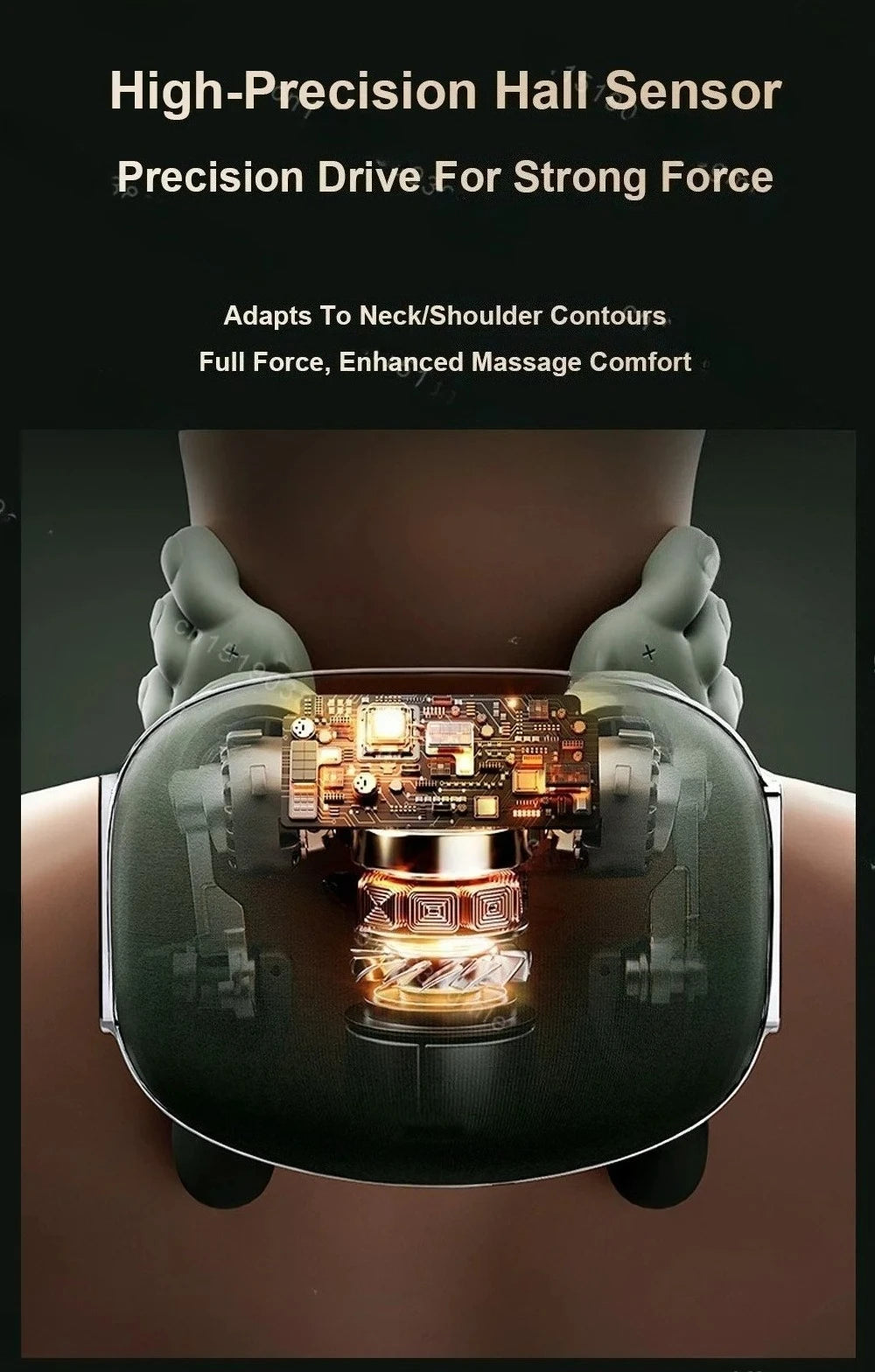 Neck Shoulder Massager Deep Tissue Shiatsu Back Cervical Massage Machine Bionic Heated Fatigue Relief Relax Muscle ﻿3-Level ﻿