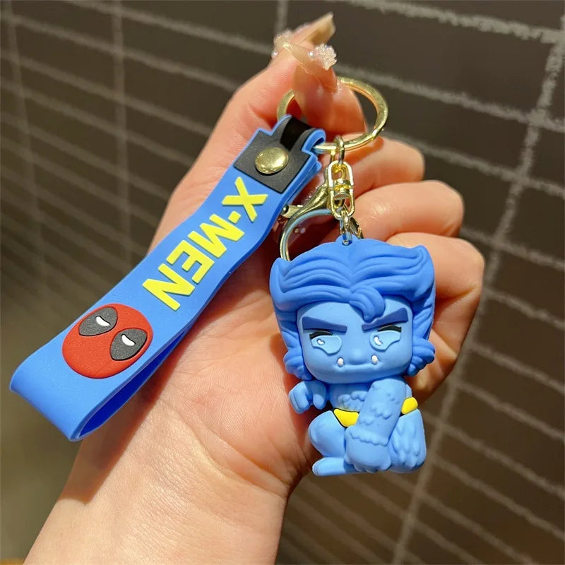 Creative cartoon X-Men keychain tide cool Wolf Storm female key chain men and women's bags accessories small gifts