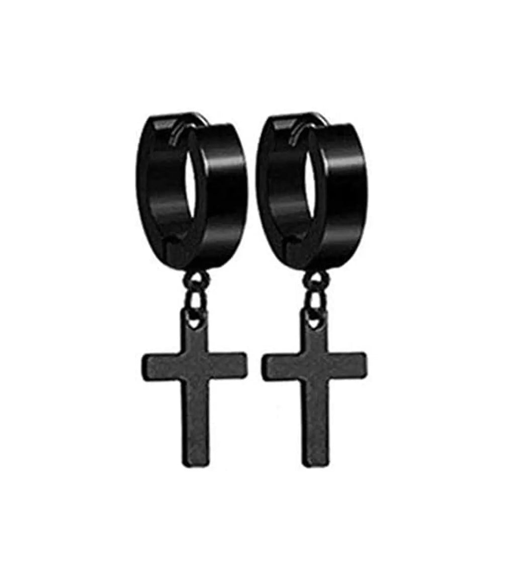 18 Pairs Earrings for Men: Stainless Steel Mens Earrings Stud Cross Dangle Hoop Earrings Set Jewelry Gift for Men Women