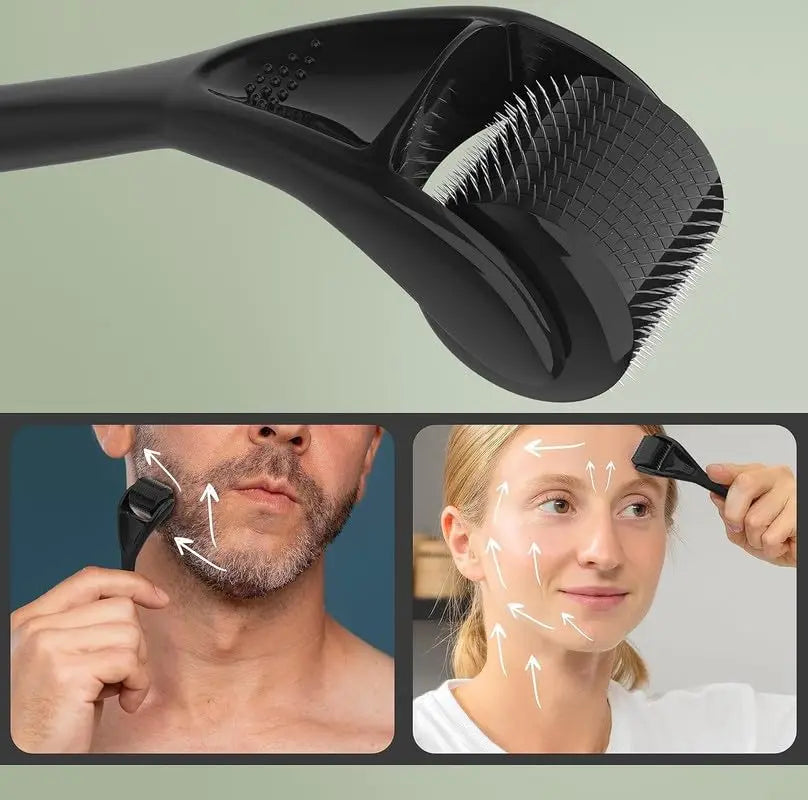 Derma Roller Microneedle Roller for Face and Beard Microneedling Roller for Women Men Micro Needle Roller for Scalp Derma Stamp
