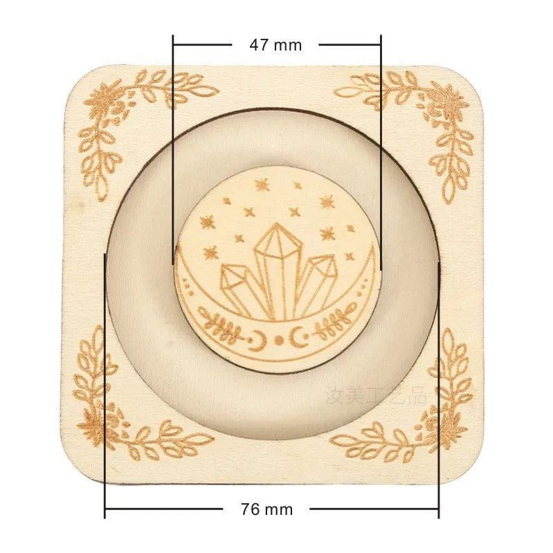 Wooden Beaded Tray Decoration Creative American Decorative Jewelry Display Stand Round Hand Tray Wooden Crafts Home Decor