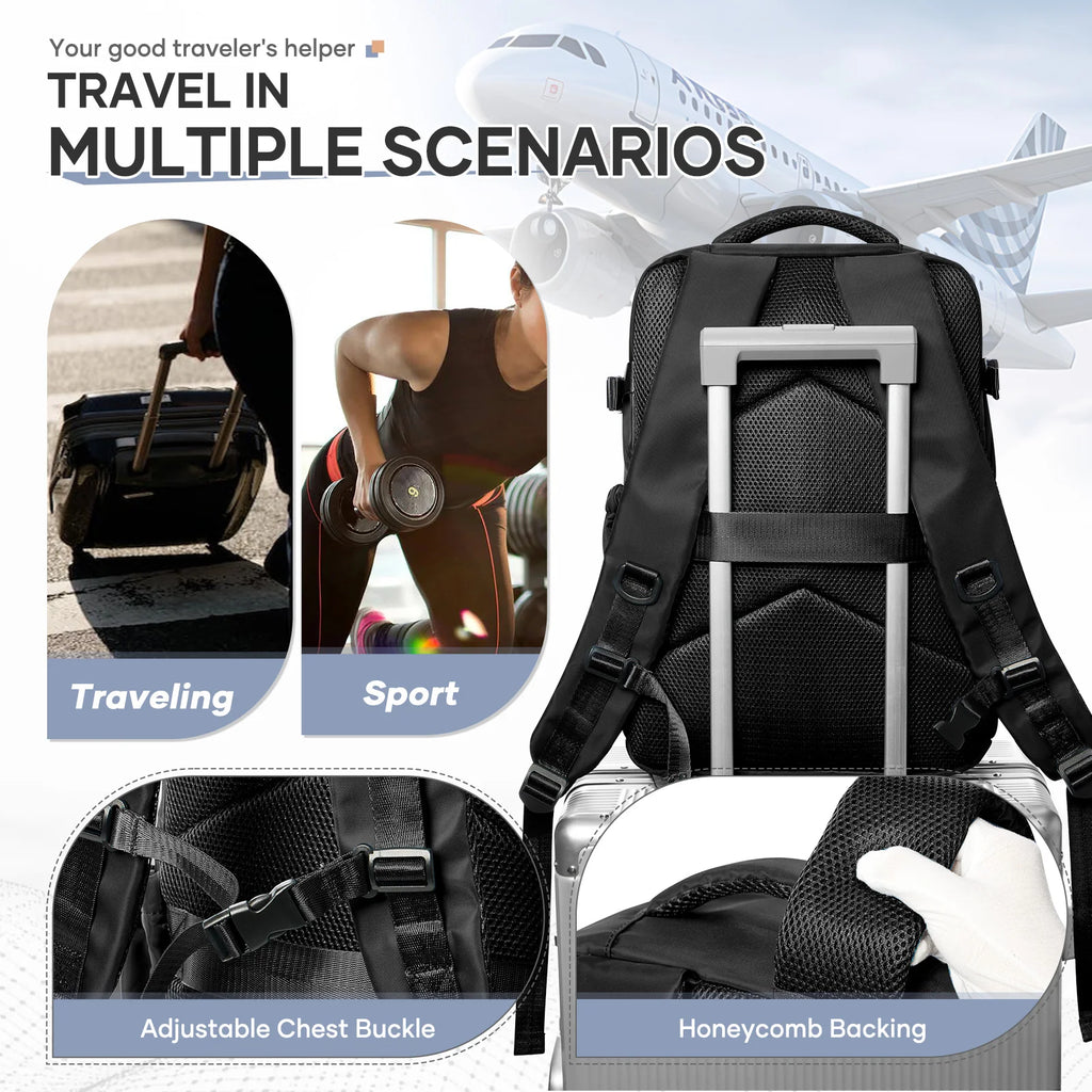 Travel Backpack Airbag 43x29x15 Cabin Bag Airplane, Ryanair 40x25x20 Electric Air Vacuum Backpack Hand Luggage, Durable Backpack