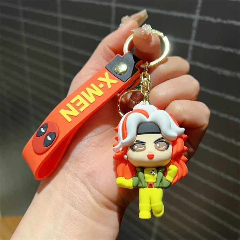 Creative cartoon X-Men keychain tide cool Wolf Storm female key chain men and women's bags accessories small gifts