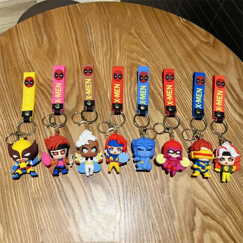 Creative cartoon X-Men keychain tide cool Wolf Storm female key chain men and women's bags accessories small gifts