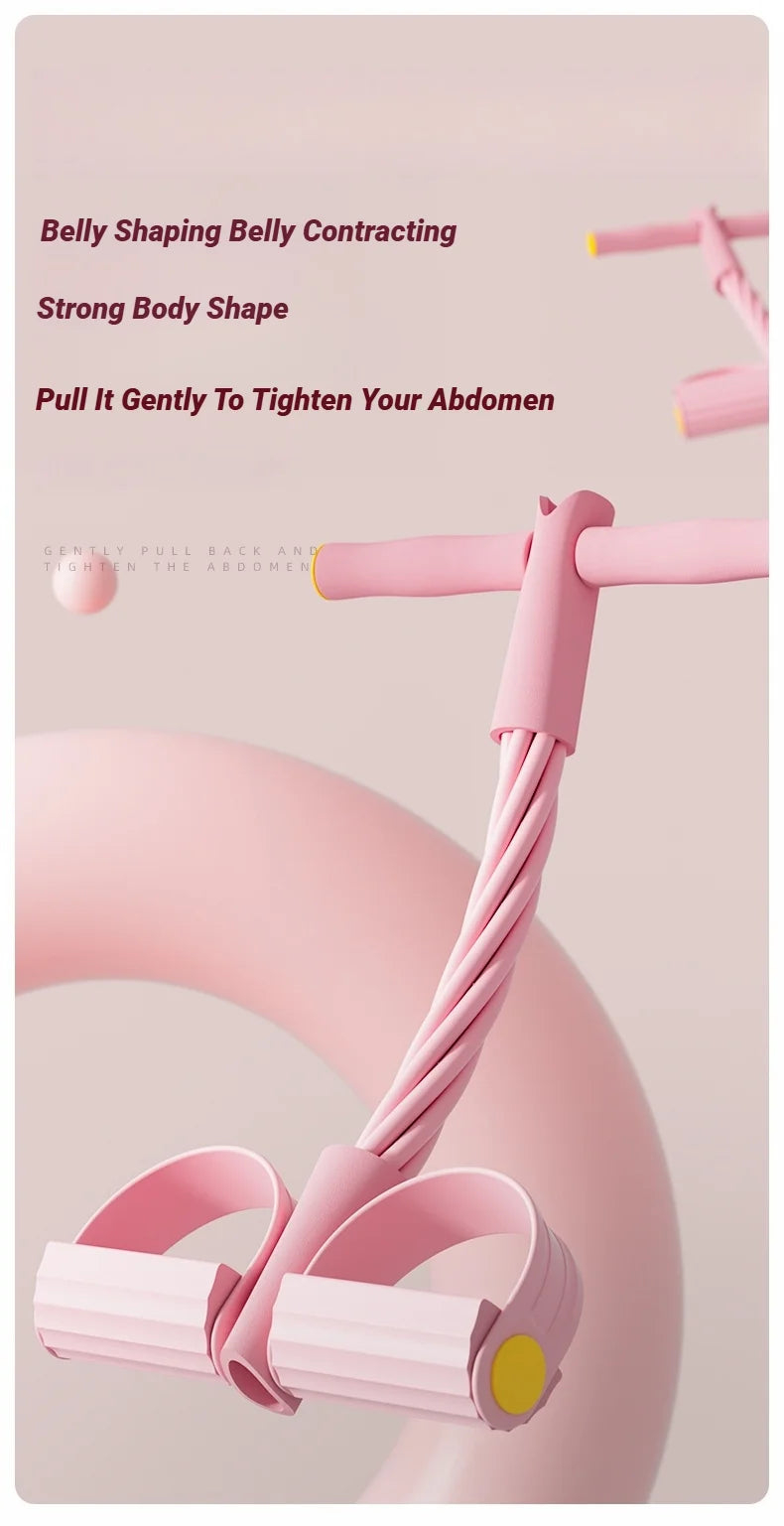 Four-Tube Tensioner Multi-Functional Household Fitness Yoga Abdominal Strengthening Elastic Band Tension Rope Sit-Up Assistive