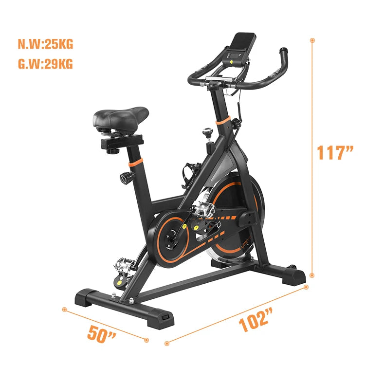 Spinning Bike - Bluetooth Indoor Cycling Bike with LCD Screen & Heart Rate Monitor