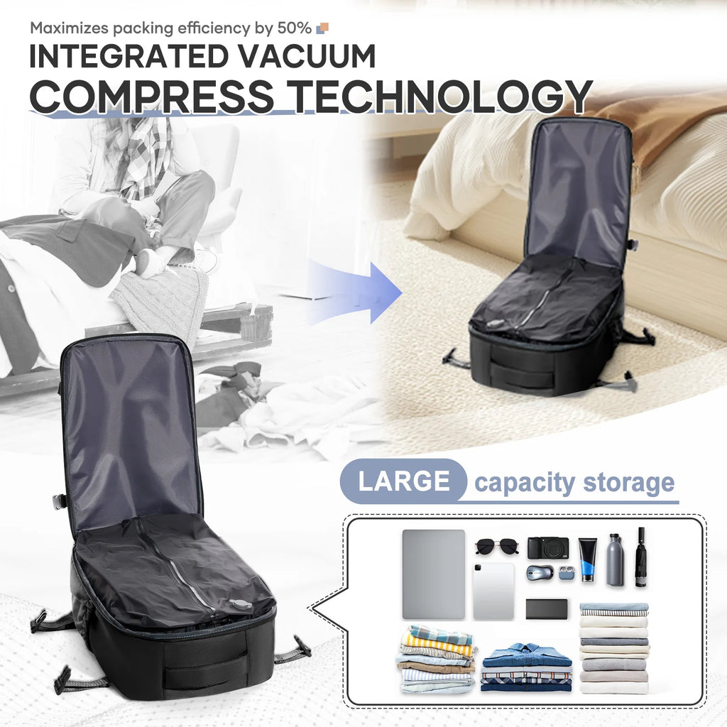 Travel Backpack Airbag 43x29x15 Cabin Bag Airplane, Ryanair 40x25x20 Electric Air Vacuum Backpack Hand Luggage, Durable Backpack