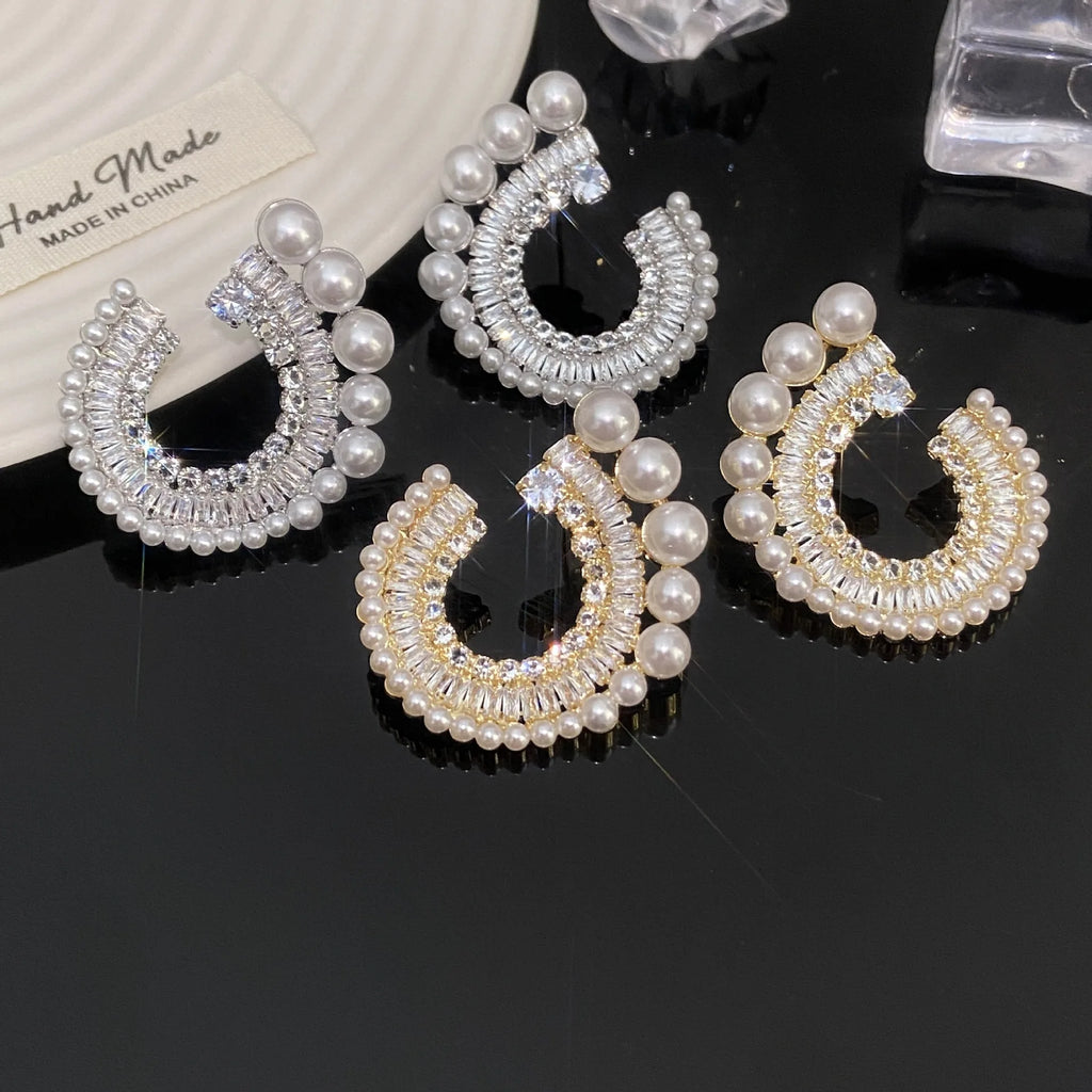 European and American Exaggerated Personality New Style Simple High-end Fashion Personality Versatile Earrings for Women.