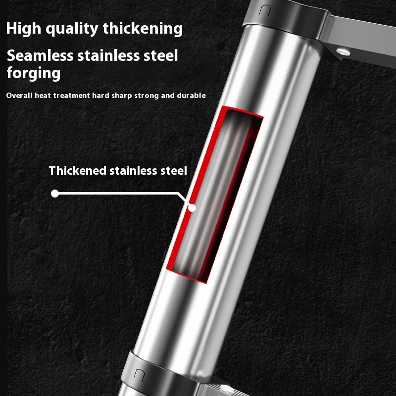 Stainless Steel Telescopic Ladder Heavy Duty Adjustable Multi-Function Folding Step Ladder For Home Indoor Outdoor Safety Use